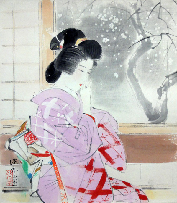 伊東深水 春宵/Web書画ミュージアム