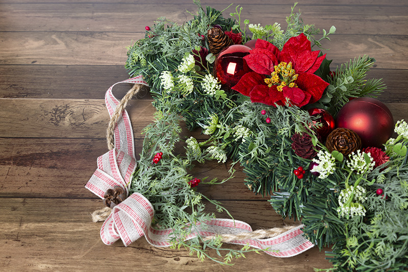 Nakajo's Christmas クリスマスリース販売 日本製のスワッグ・花舟・恋