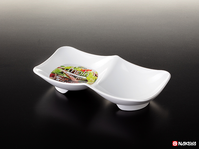 モルン二連角皿 ホワイト | 製品 | ナカヤ化学産業株式会社