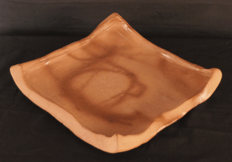 古美術 波兎 / 北大路魯山人 作 備前四方皿 竹腰長生識箱