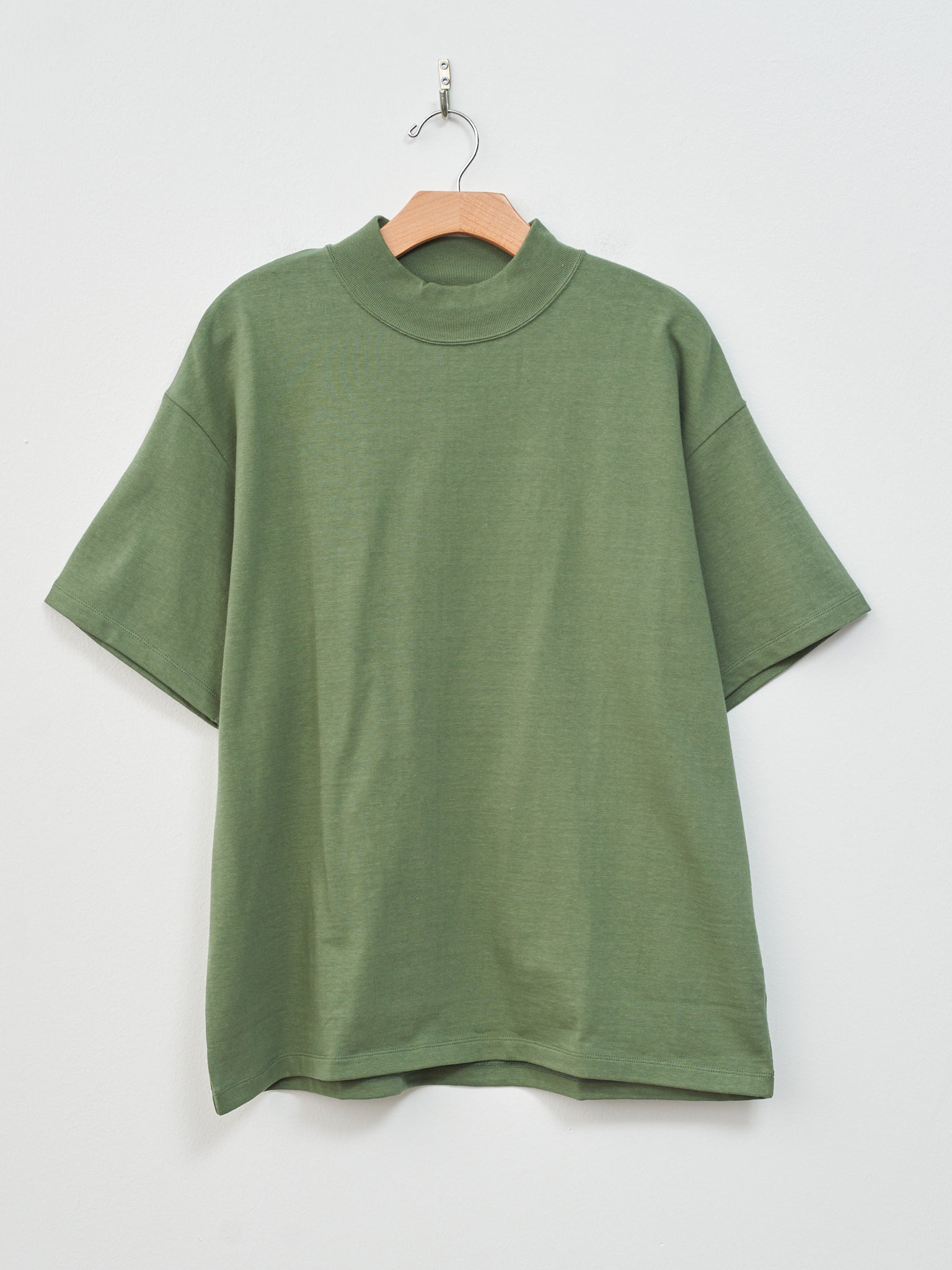 Namu Shop - Yoko Sakamoto Mock Neck T-Shirt - Heather Green