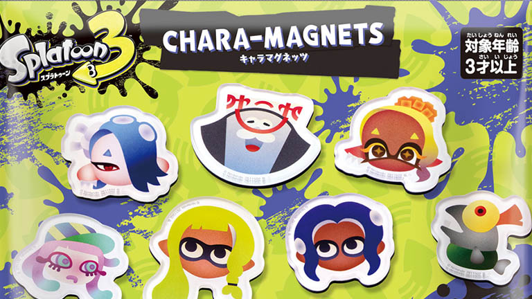 スプラトゥーン3』に登場するキャラクターのアクリル製マグネットが