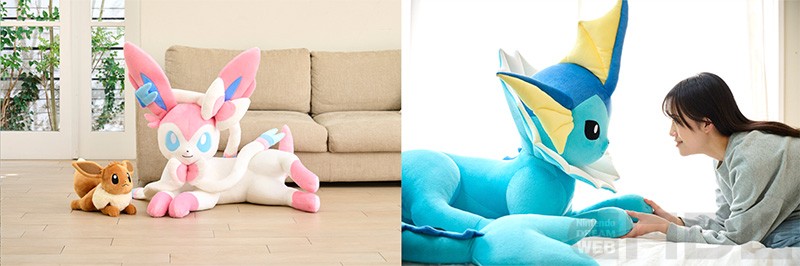 4月24日受注開始】イーブイの進化形たちの等身大ぬいぐるみが登場！ 第