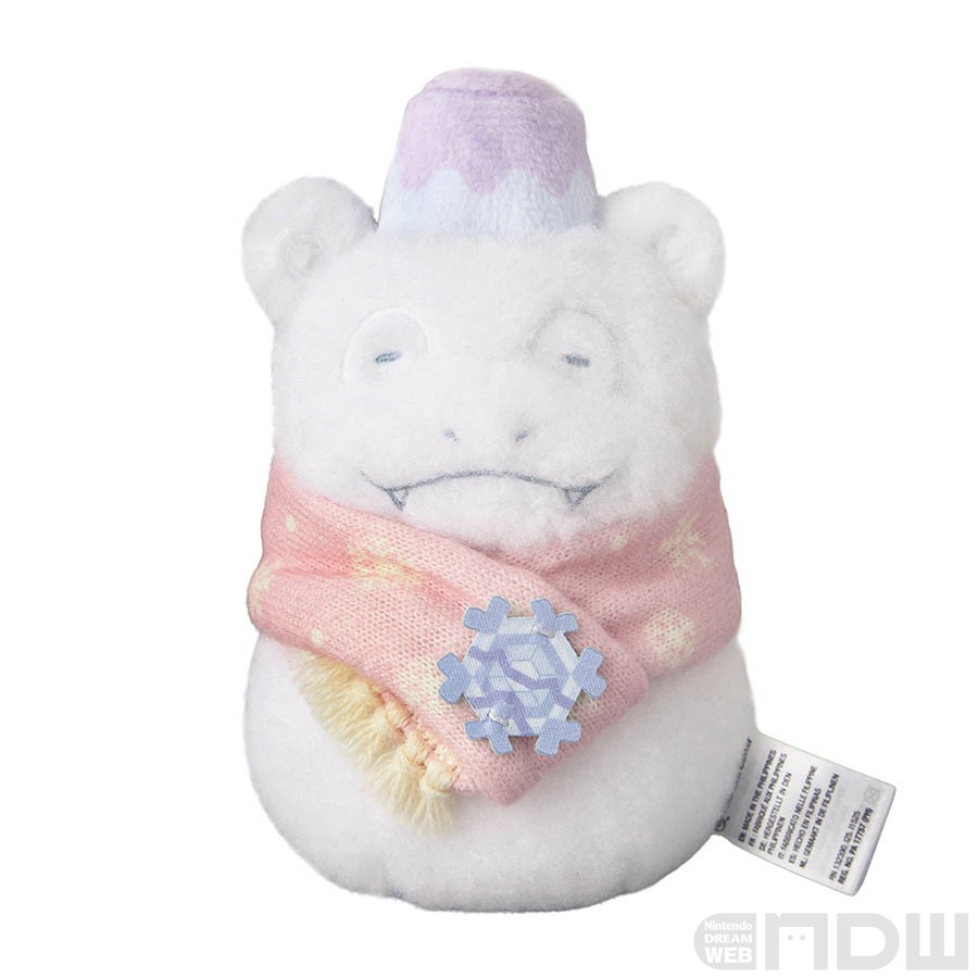 ピカチュウ・ヤドン・カビゴンのゆきだるまをイメージしたぬいぐるみと