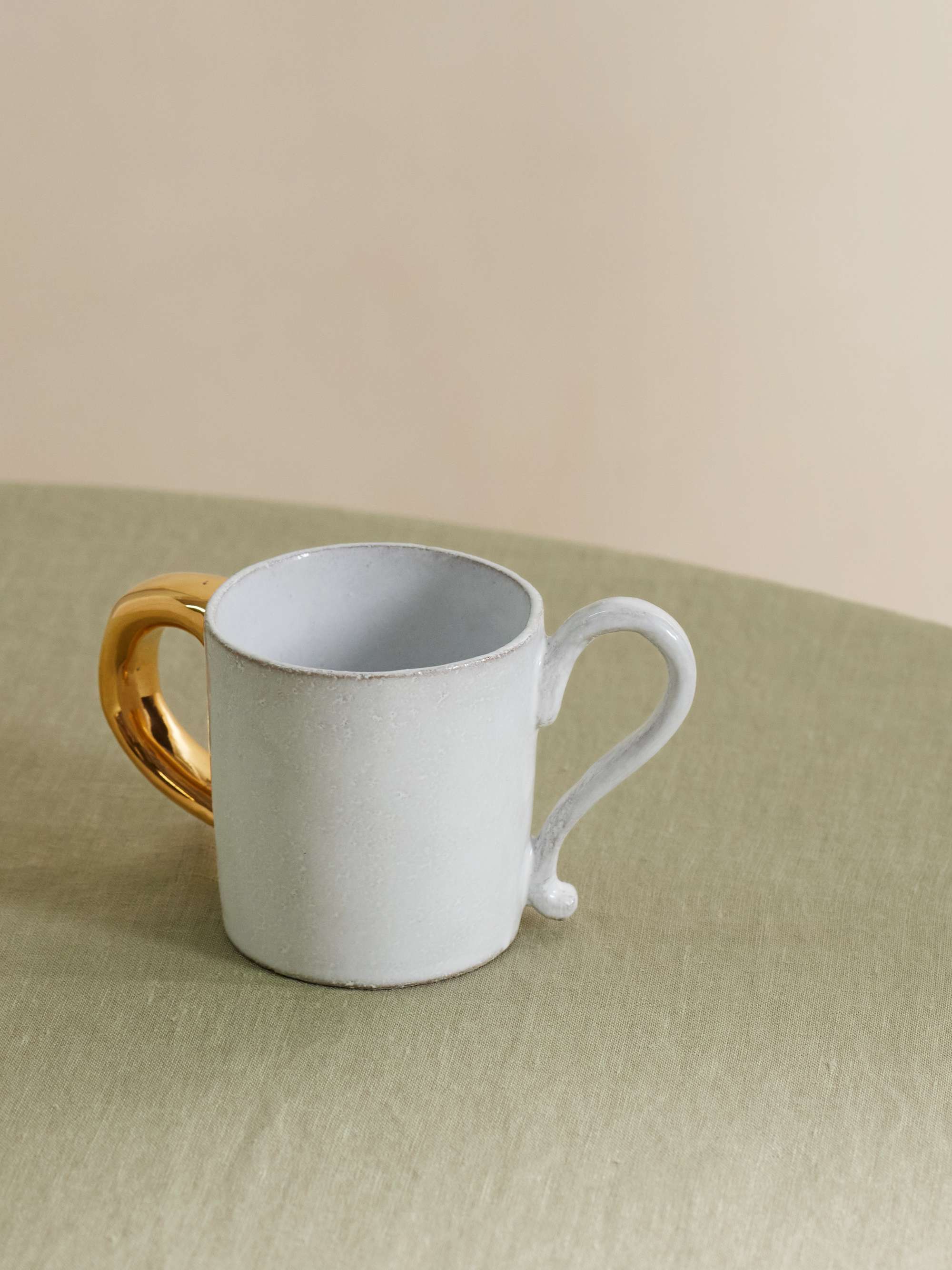 ASTIER DE VILLATTE + Sacai gold-plated ceramic coffee cup | NET-A