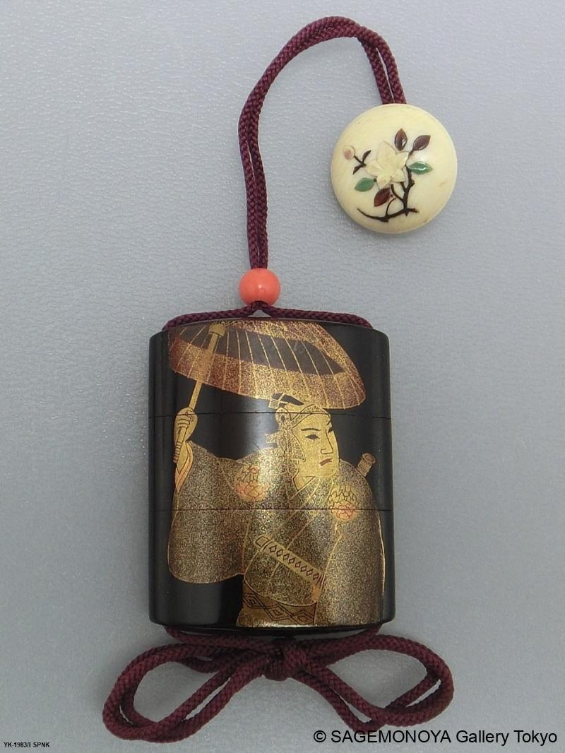 助六図蒔絵印籠二段 - SAGEMONOYA