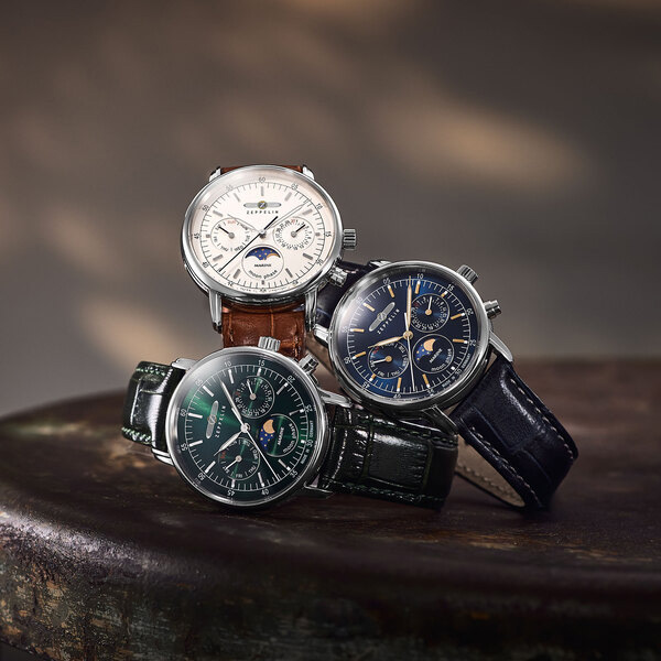 ZEPPELIN MARINE LZ 14 マリーネ 8635-3 クォーツ メンズ(ネイビー