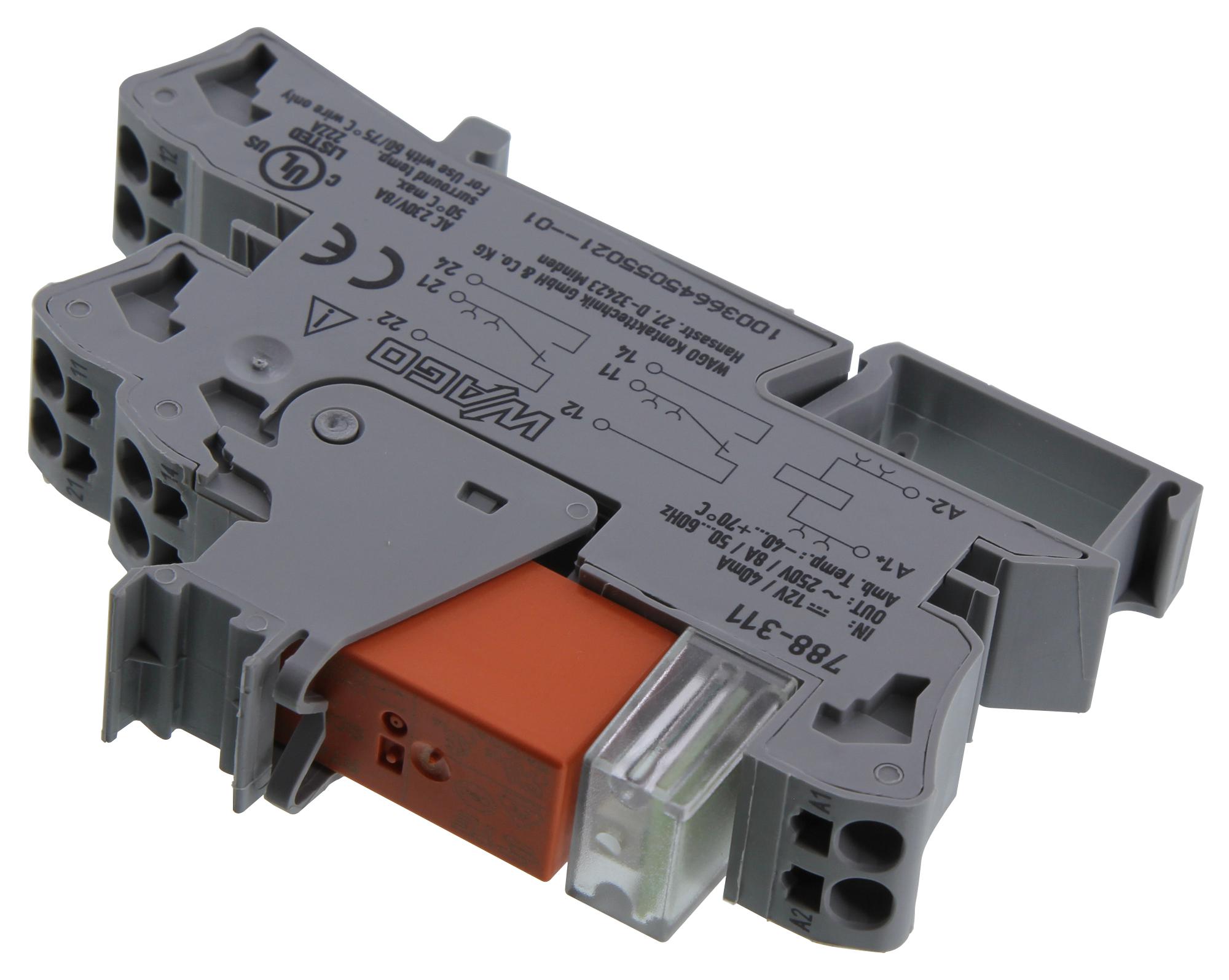 788-311 WAGO, Power Relay, DPDT, 12 VDC | Newark Electronics