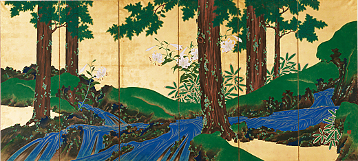 夏秋渓流図｜根津美術館