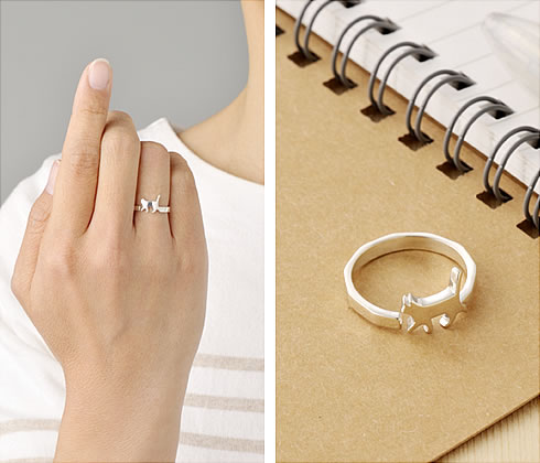 猫指輪リング（角） | 猫雑貨＠猫グッズカンパニー