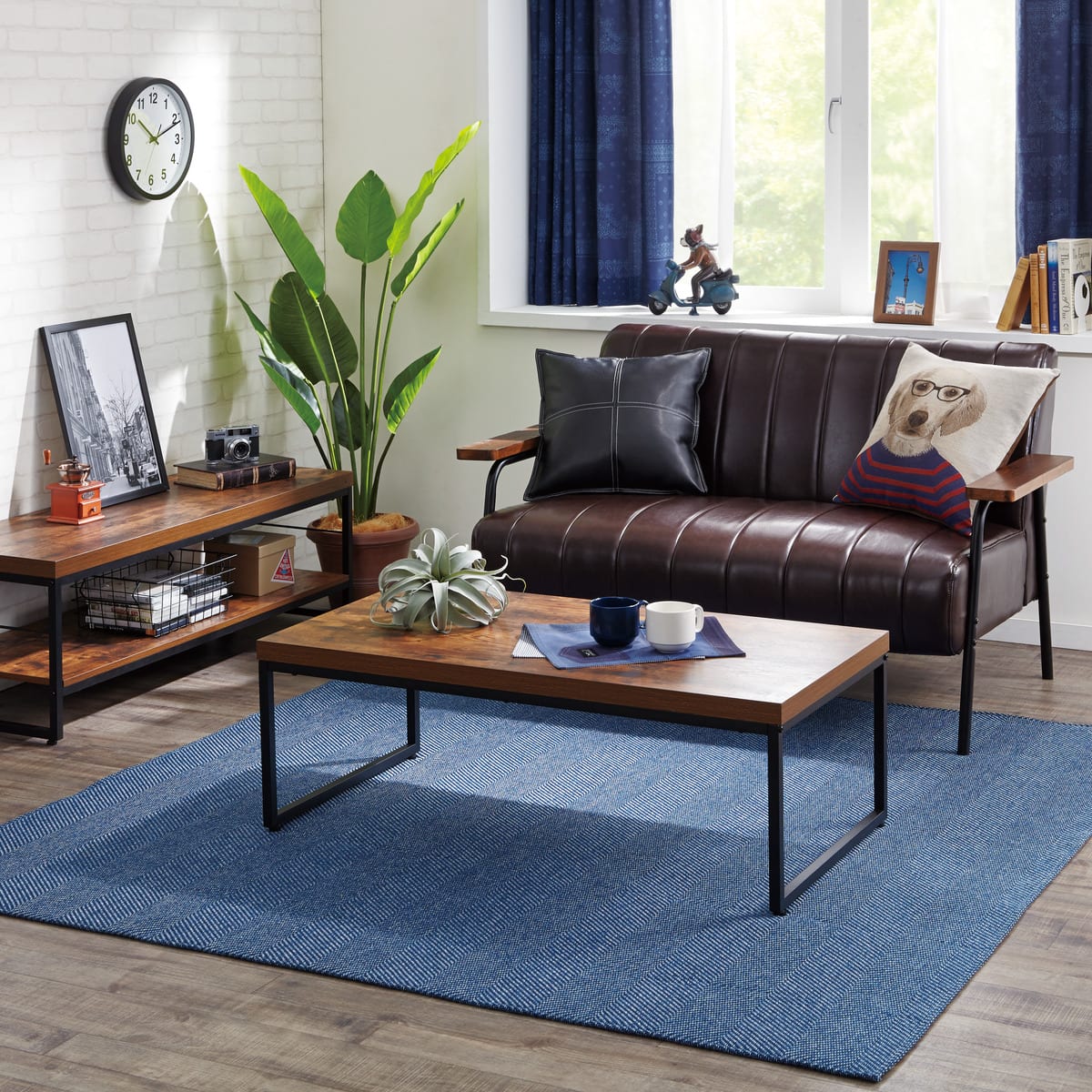 傷・汚れに強い 2人掛けソファ 合皮タイプ (ステイン2KD Nシールド DBR