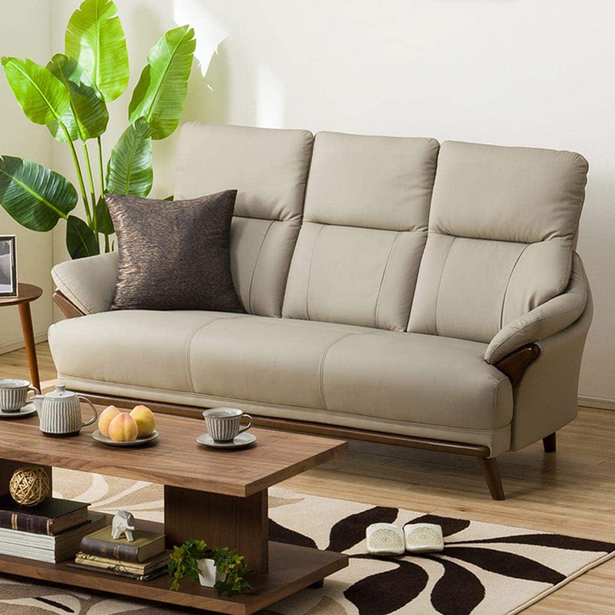 3人掛けソファ 本革(一部合成皮革)タイプ (コウテイ3 LT MO) | ニトリ