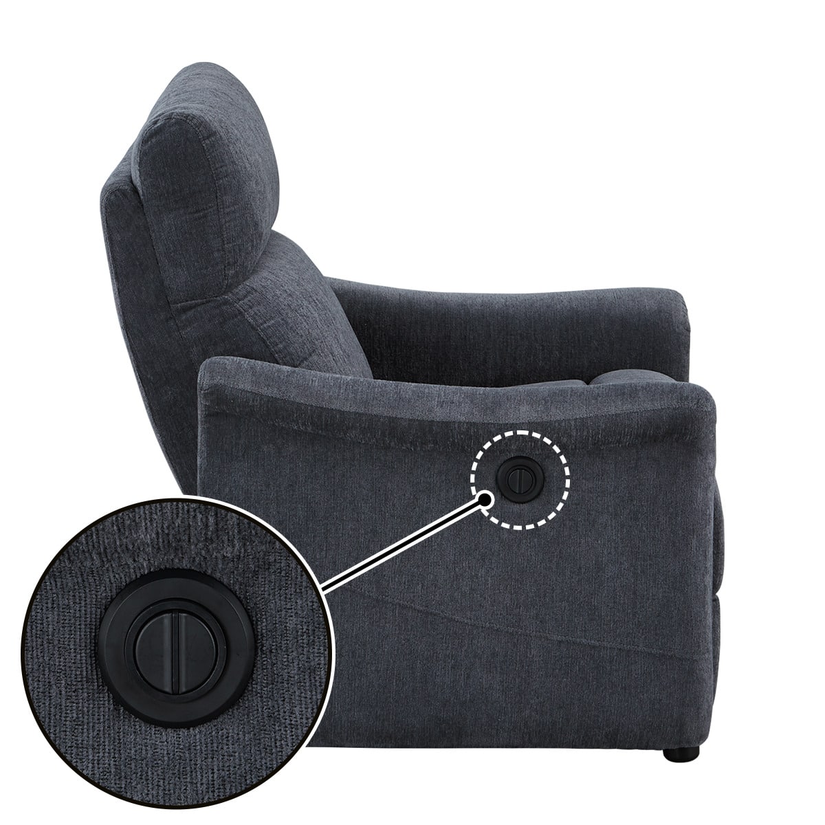 電動リクライニングパーソナルチェア 布張りタイプ (DJ10 DGY