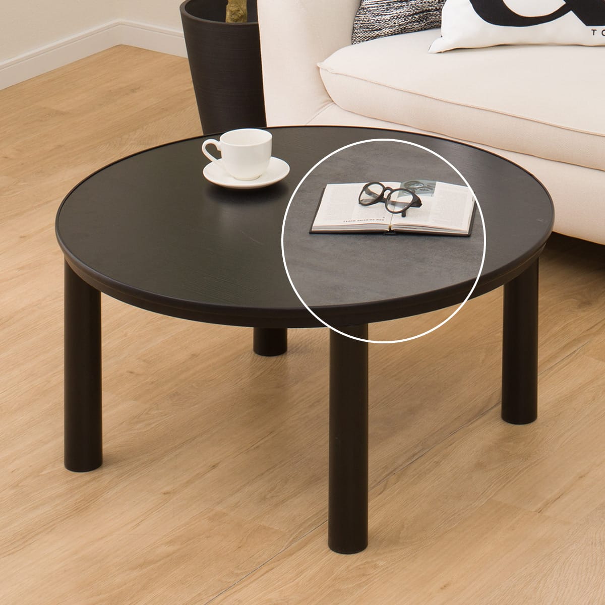 リバーシブル円形こたつ (LC01 80 BK) | ニトリネット【公式】 家具