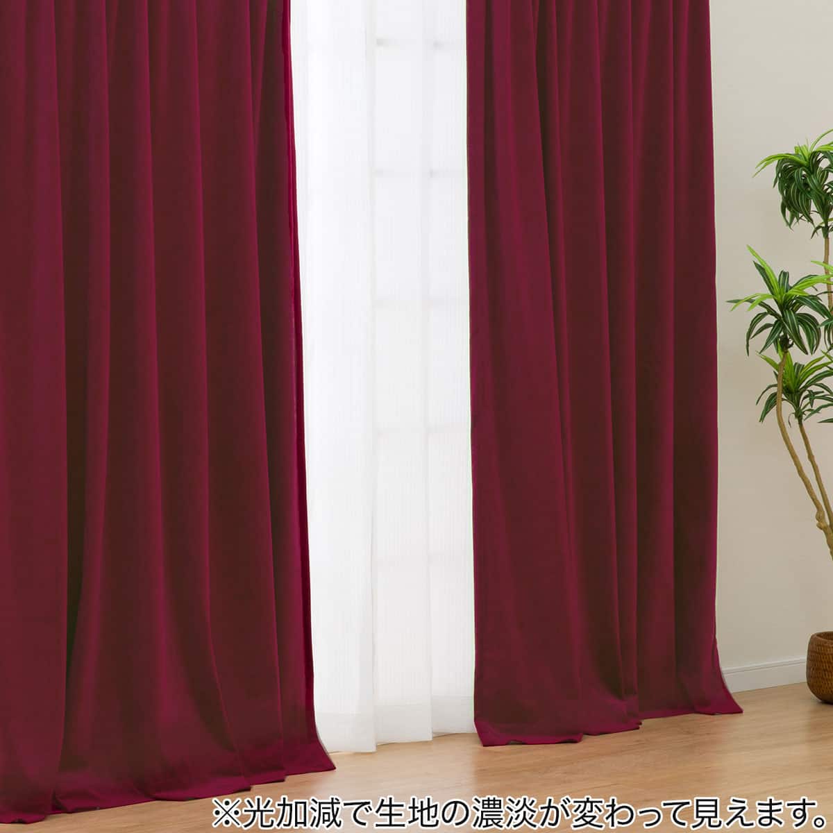 保温・遮熱ベロア調カーテン(MJ11 100x70x2 RE45) | ニトリネット