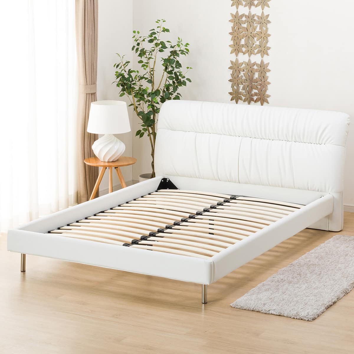 すのこダブルベッドフレーム(サラス/WH) | ニトリネット【公式】 家具