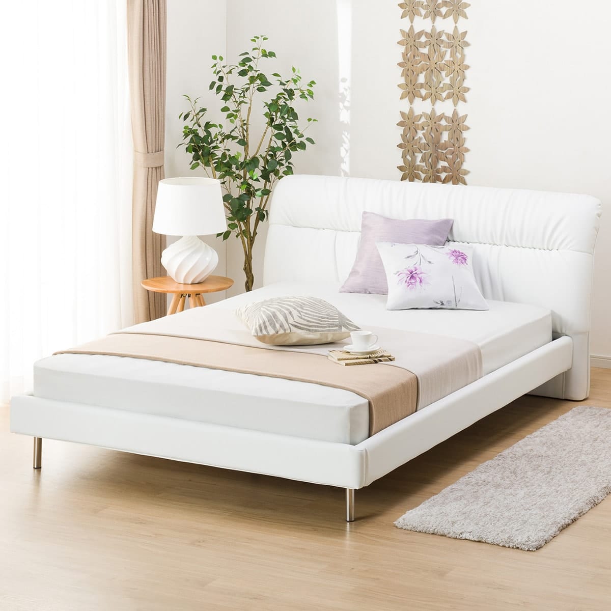 すのこダブルベッドフレーム(サラス/WH) | ニトリネット【公式】 家具