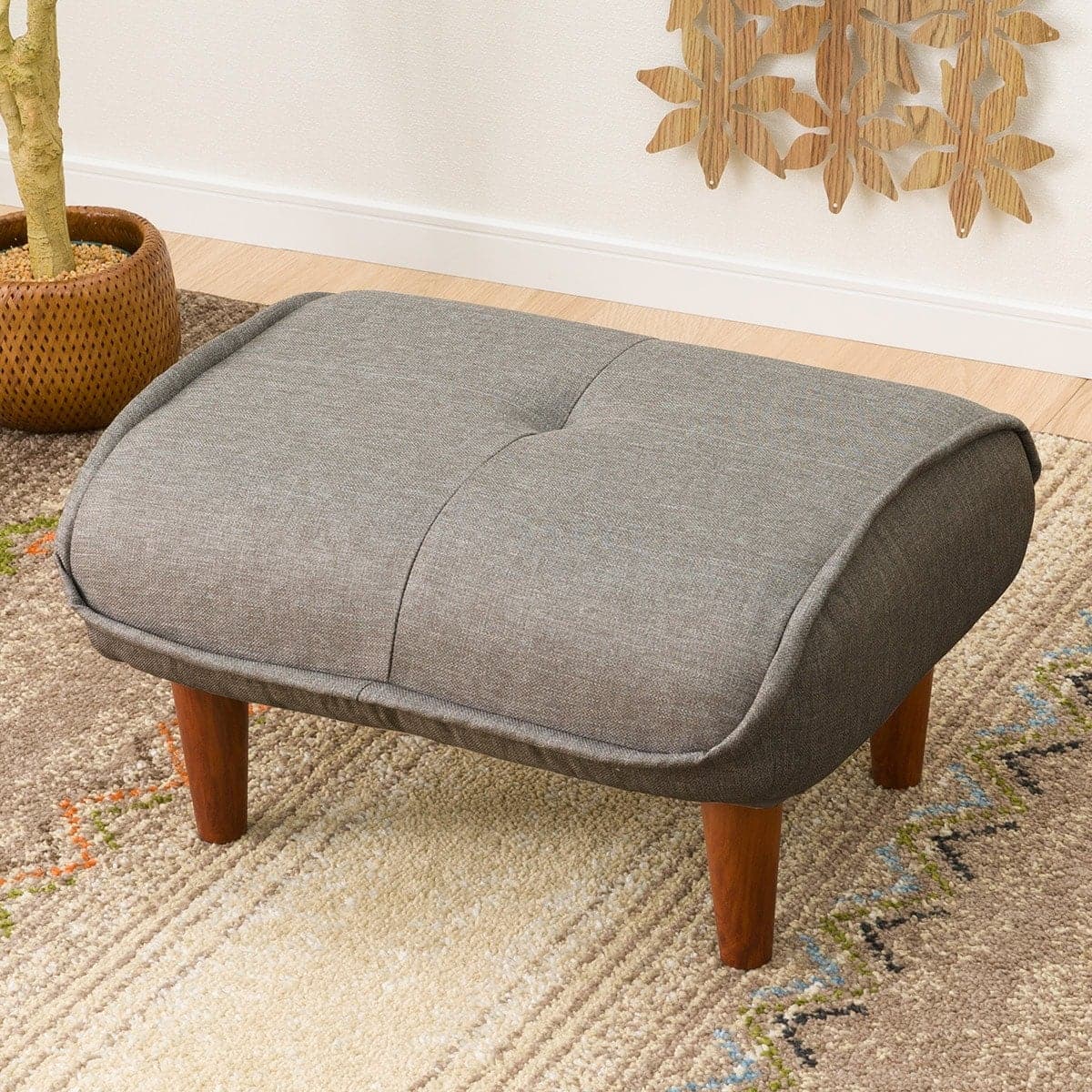 オットマンにもなるカジュアルスツール (GY) | ニトリネット【公式