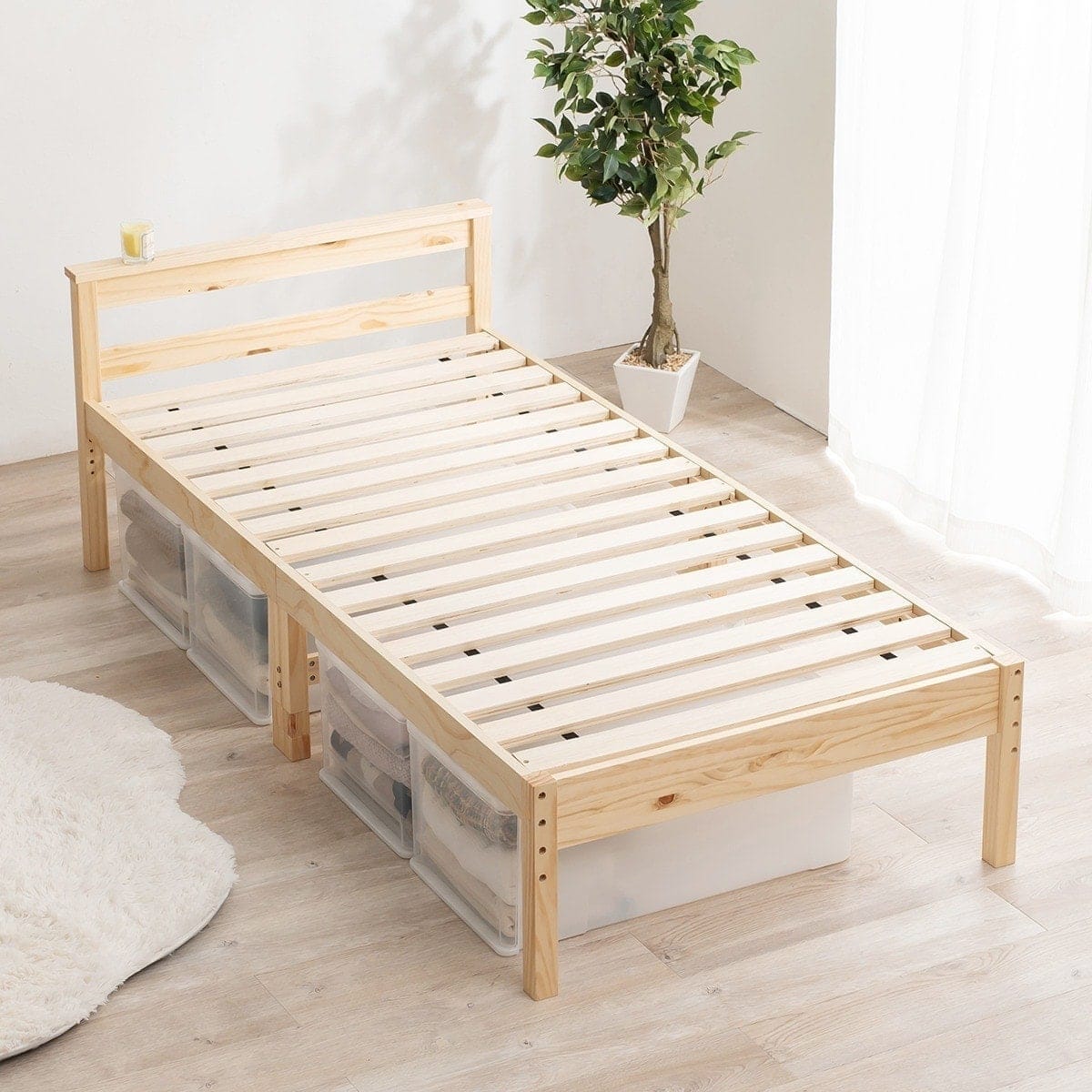 高さ調整可能頑丈すのこベッド(シングル NA) | ニトリネット【公式