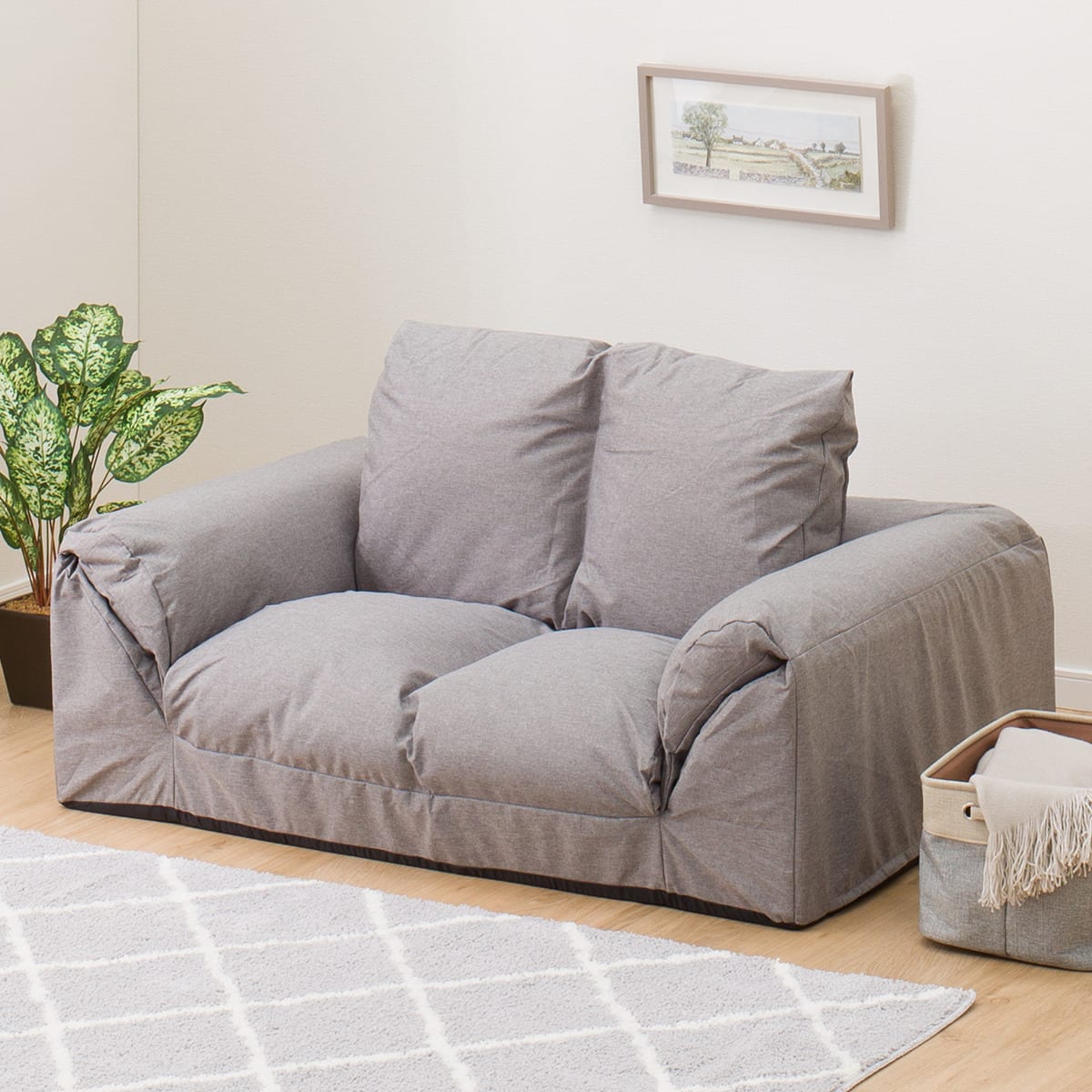 2WAYソファベッド 布張りタイプ (GY) | ニトリネット【公式】 家具