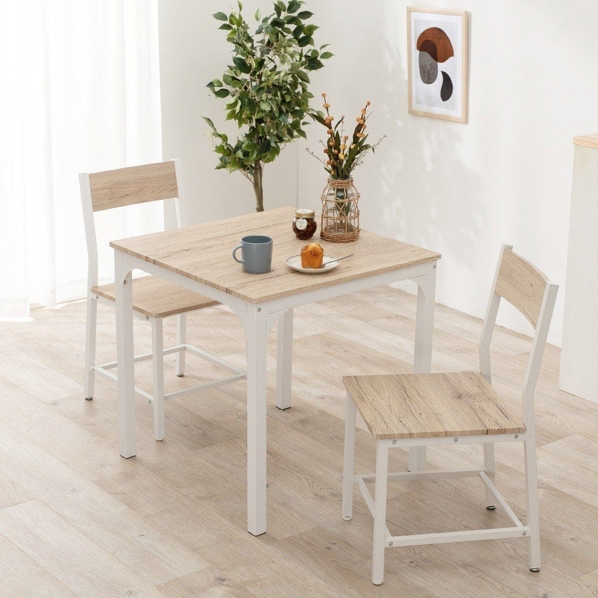 シンプルな木目調ダイニング3点セット LDS4553 (NA/WH) | ニトリネット