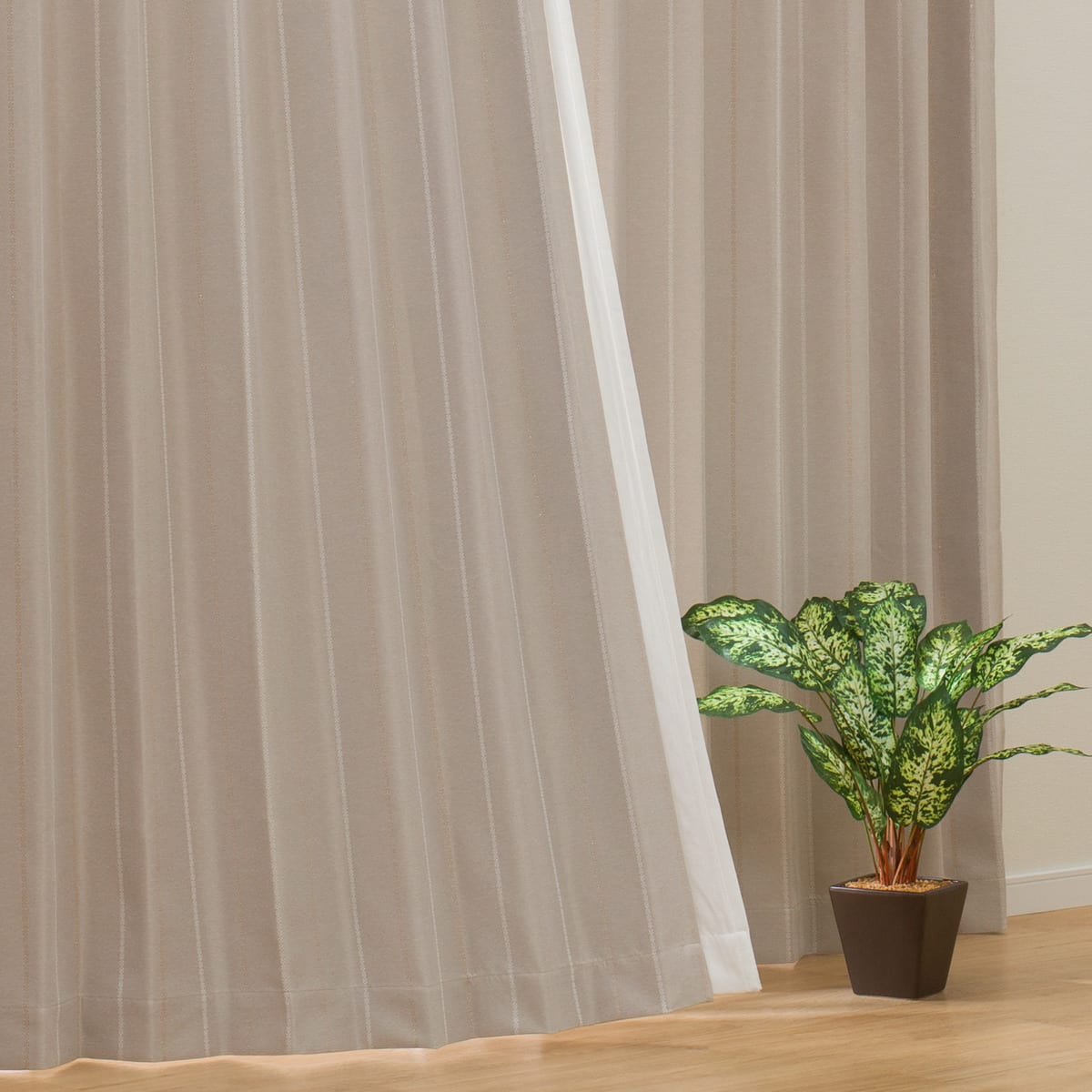 遮光2級カーテン(RD027 ベージュ 100X200X2) | ニトリネット【公式