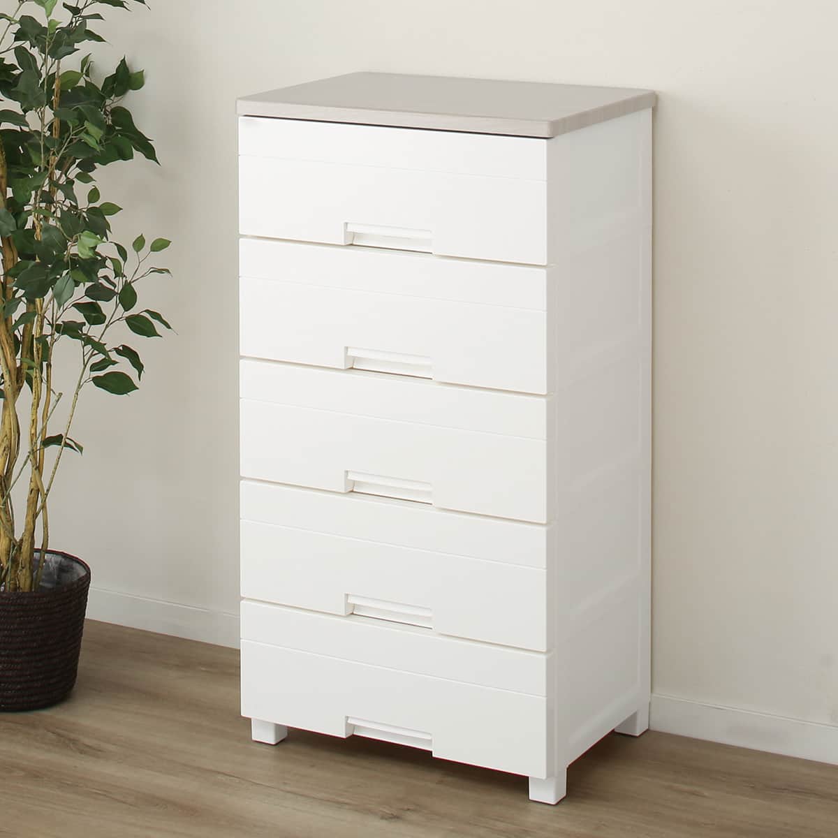 フィッツプラスNT2 幅55cm 5段 ホワイトウォッシュ(F5505) | ニトリ