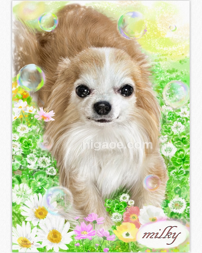 ペット似顔絵 (フィットフレーム) 送料185円