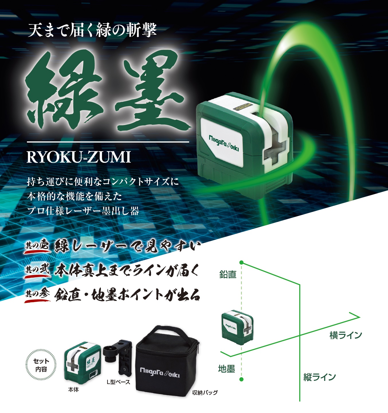 製品情報｜グリーンレーザー 緑墨｜新潟精機株式会社｜新潟精機株式