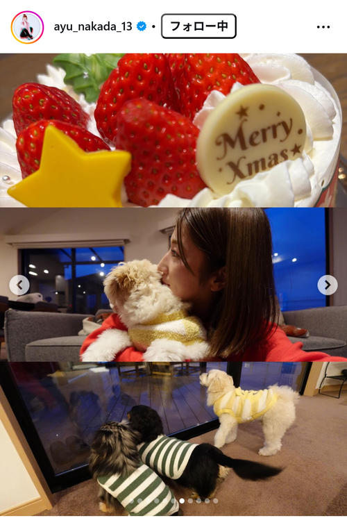 仲田歩夢、愛犬とクリスマス休暇「今年は乗松家の家族旅行に図々しく