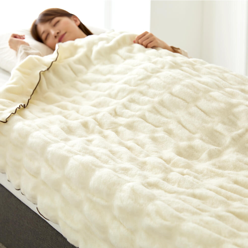 ポリエステル混ウールくしゅくしゅケット – 西川ストア公式本店