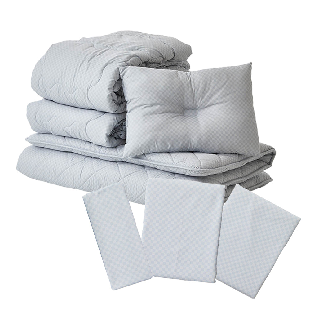 洗える 寝具7点（合掛けふとん・肌掛けふとん・敷きふとん・まくら