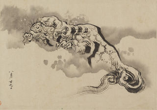 富士越龍図」＝長野・北斎館所蔵／5月15日まで展示 - 「描きたい」最期