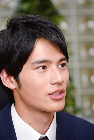 中学聖日記」に出演した水上恒司さん（当時は岡田健史）=2018年12月