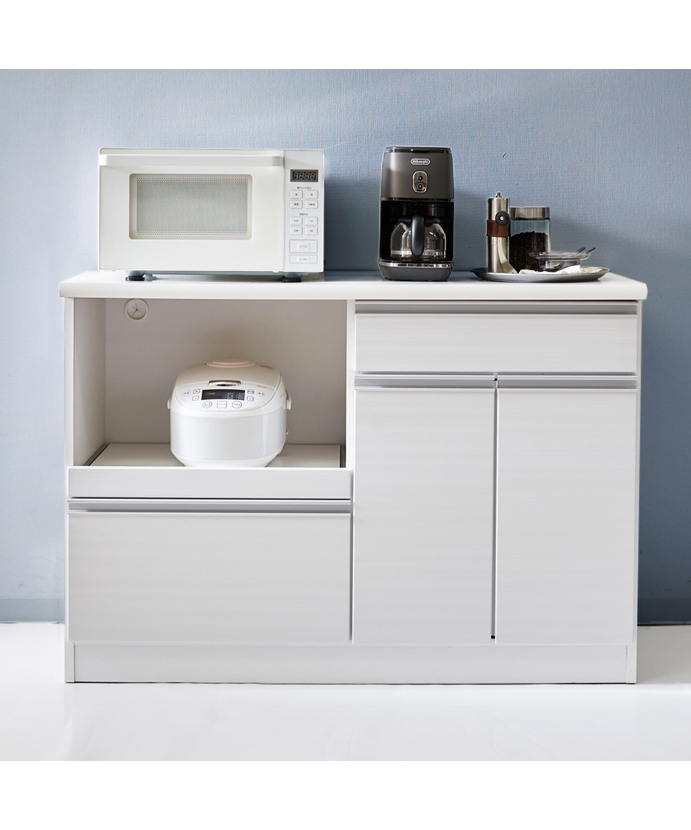 日本製・完成品】ハイグロス鏡面キッチンカウンター【幅90cm・119cm