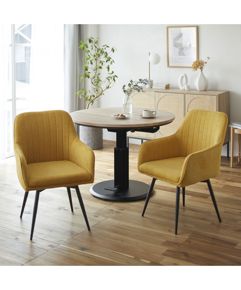 回転式肘付きダイニングチェア2脚セット 通販【ニッセン】