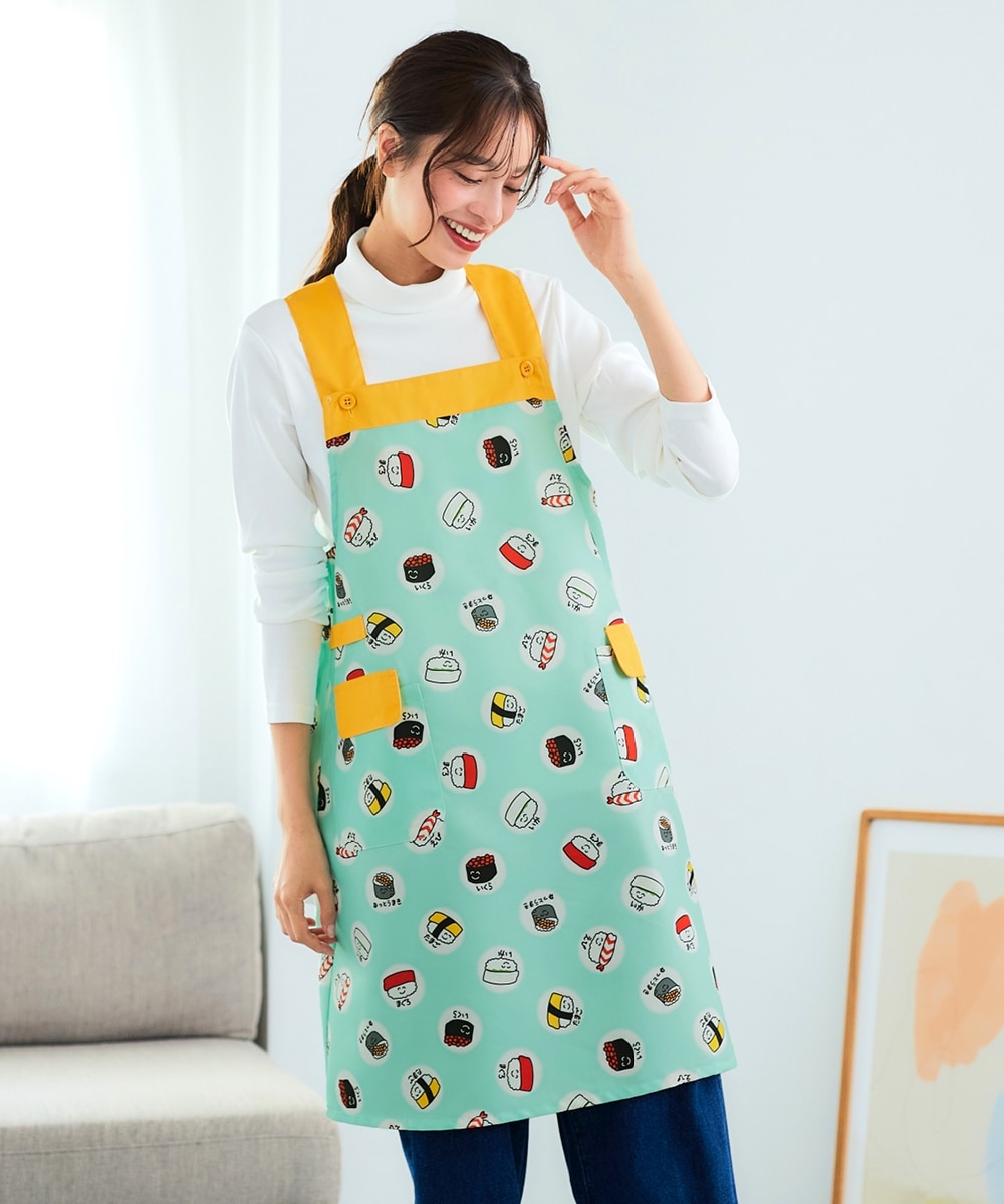 大きいサイズ＞ おえかきさんのデザインエプロン 通販【ニッセン】