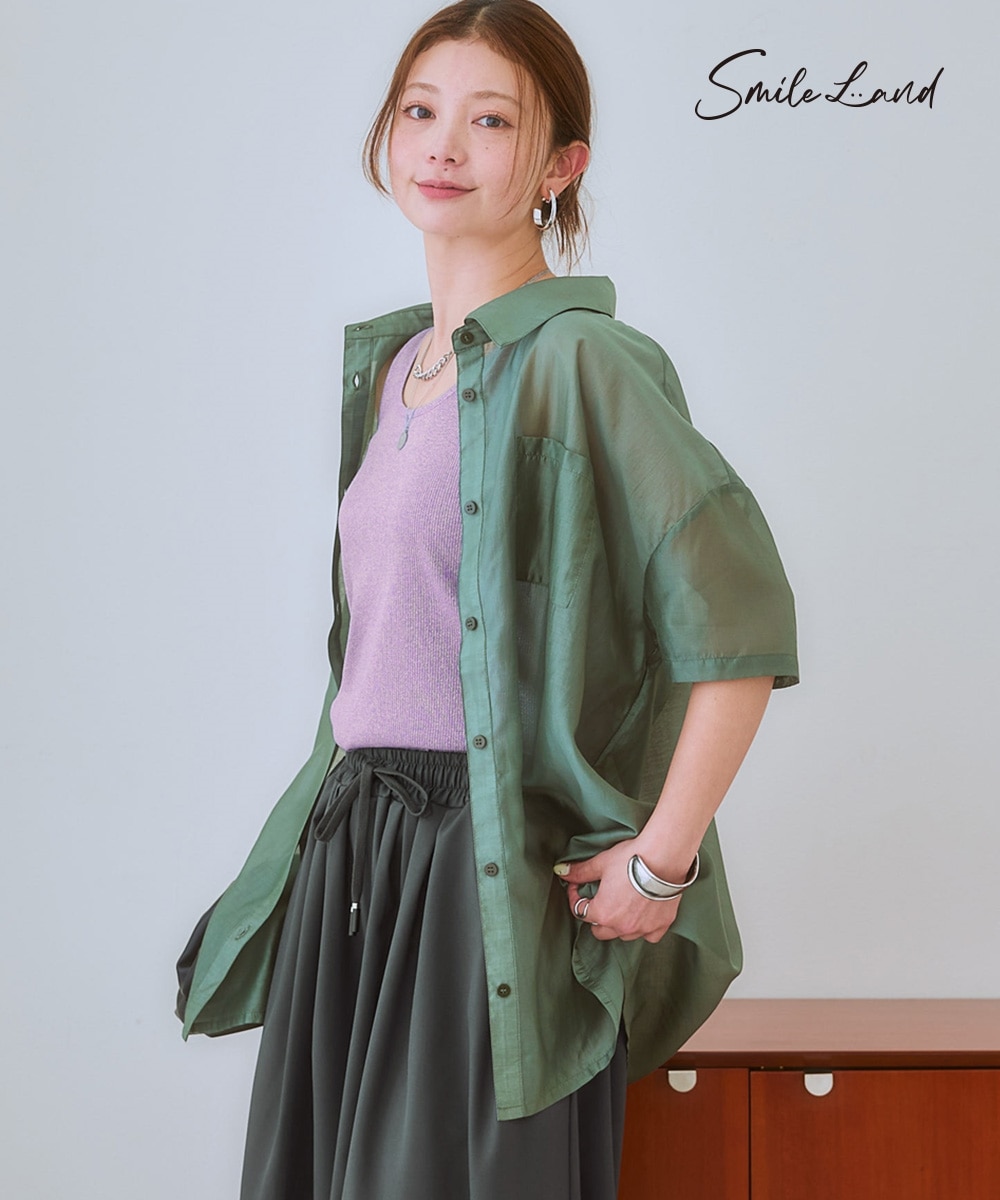 大きいサイズ＞ オーバーサイズシアーシャツ 通販【ニッセン】