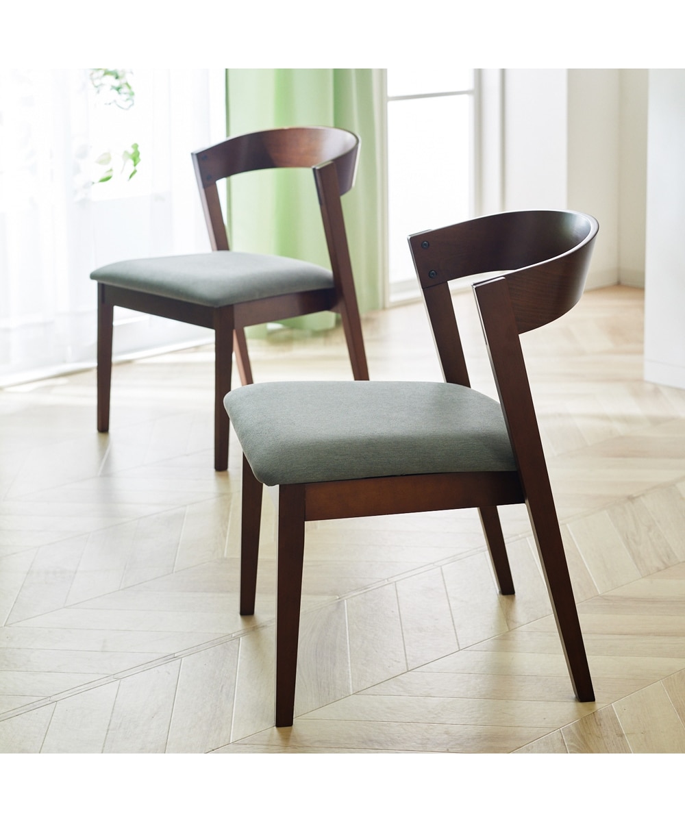 天然木ビーチ材 ダイニングチェア 2脚セット 北欧ナチュラル (曲げ木