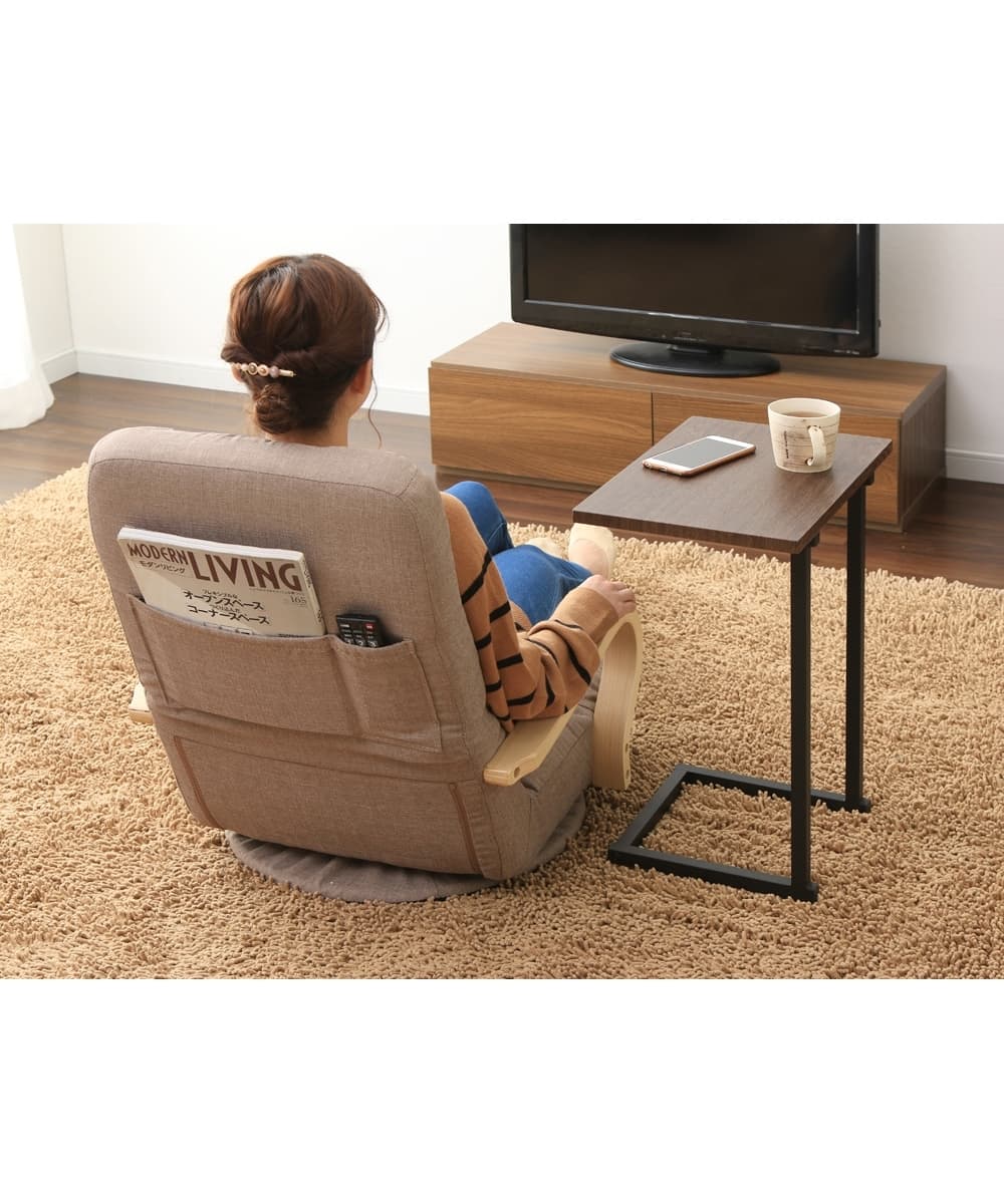 あると便利！な省スペース設計の木目調シンプルサイドテーブル 通販