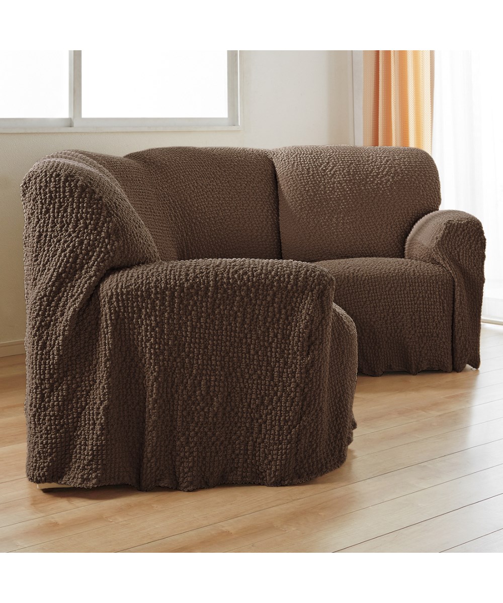 フィットタイプコーナーソファーカバー｜ぽこぽこ生地 通販【ニッセン】