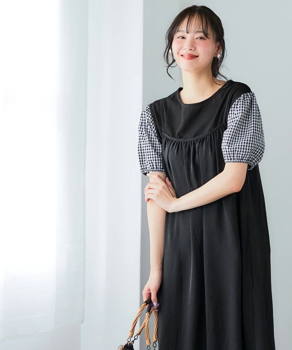 大きいサイズ 楽ちんひんやりふんわりキャミワンピース（接触冷感