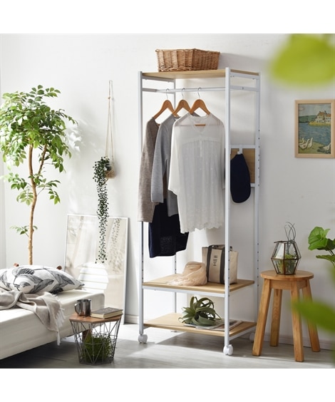 シンプルで機能的なハンガーラック(キャスター付き) 通販【ニッセン】