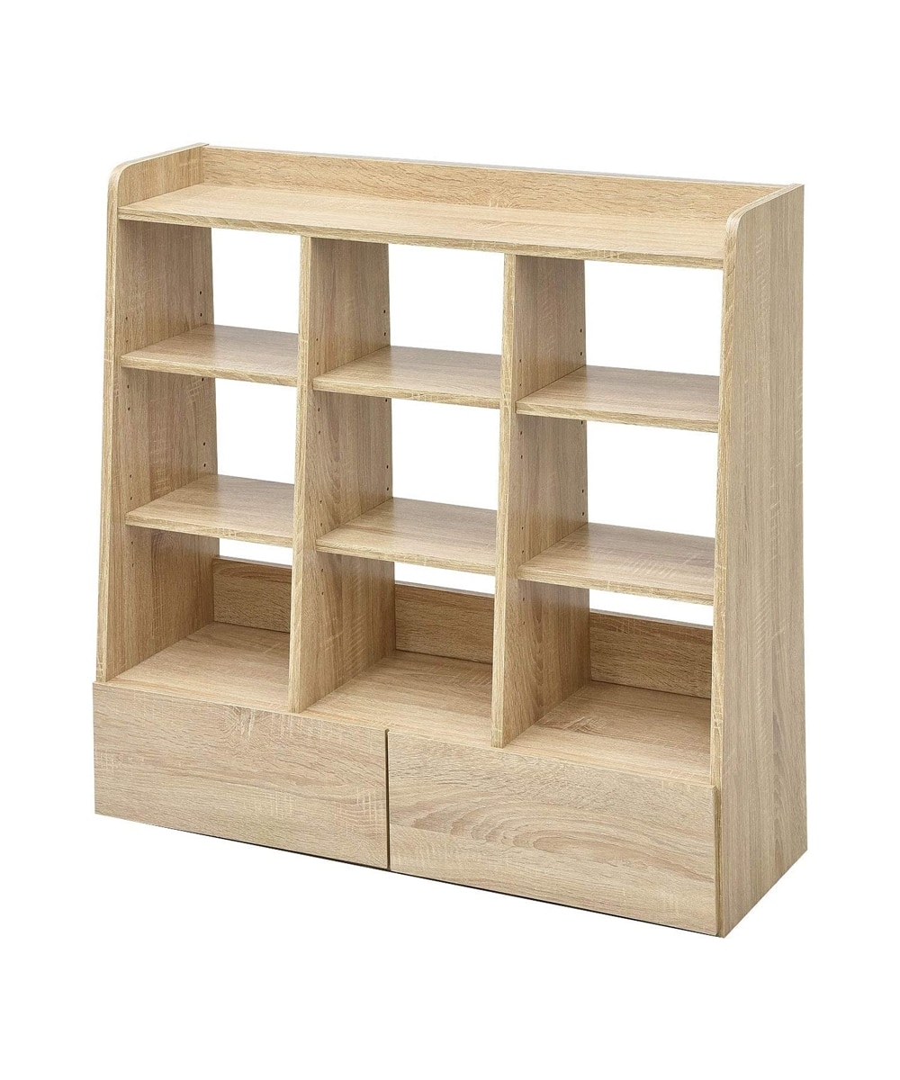 綺麗な木目調柄の可動棚・引き出し付きデザインラック 通販【ニッセン】