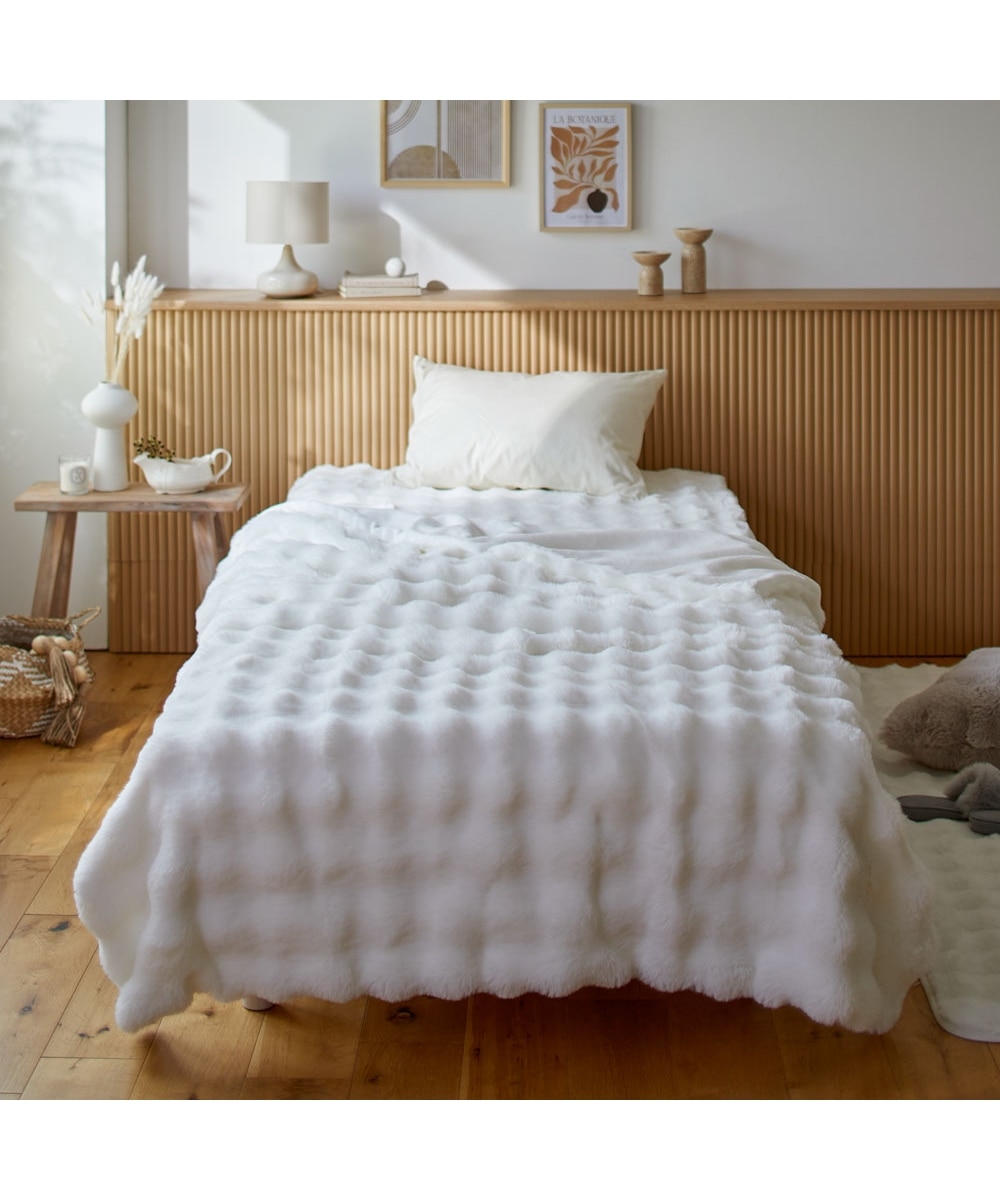 モコモコ毛布 ラビットファー調(furry doudou./ファーリードゥドゥ