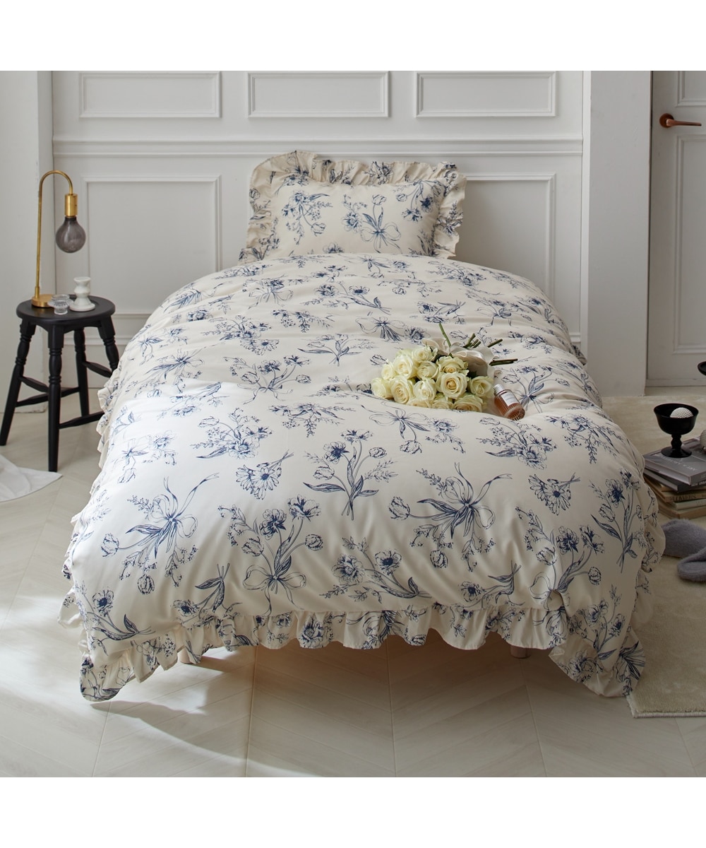 花柄フリル布団カバーセット【フルーエ/大人可愛い】 通販【ニッセン】