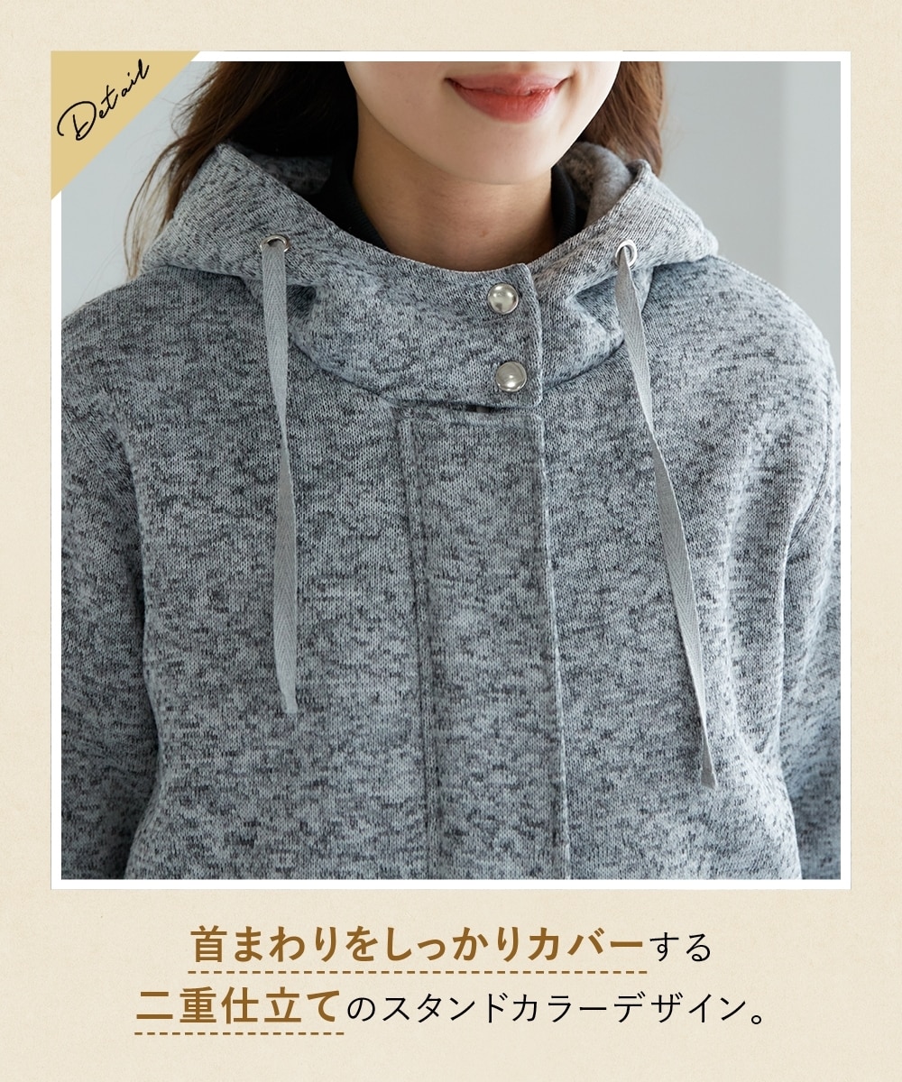 大きいサイズ洗濯機で洗える軽くて暖かい裏起毛フード付ブルゾン 通販