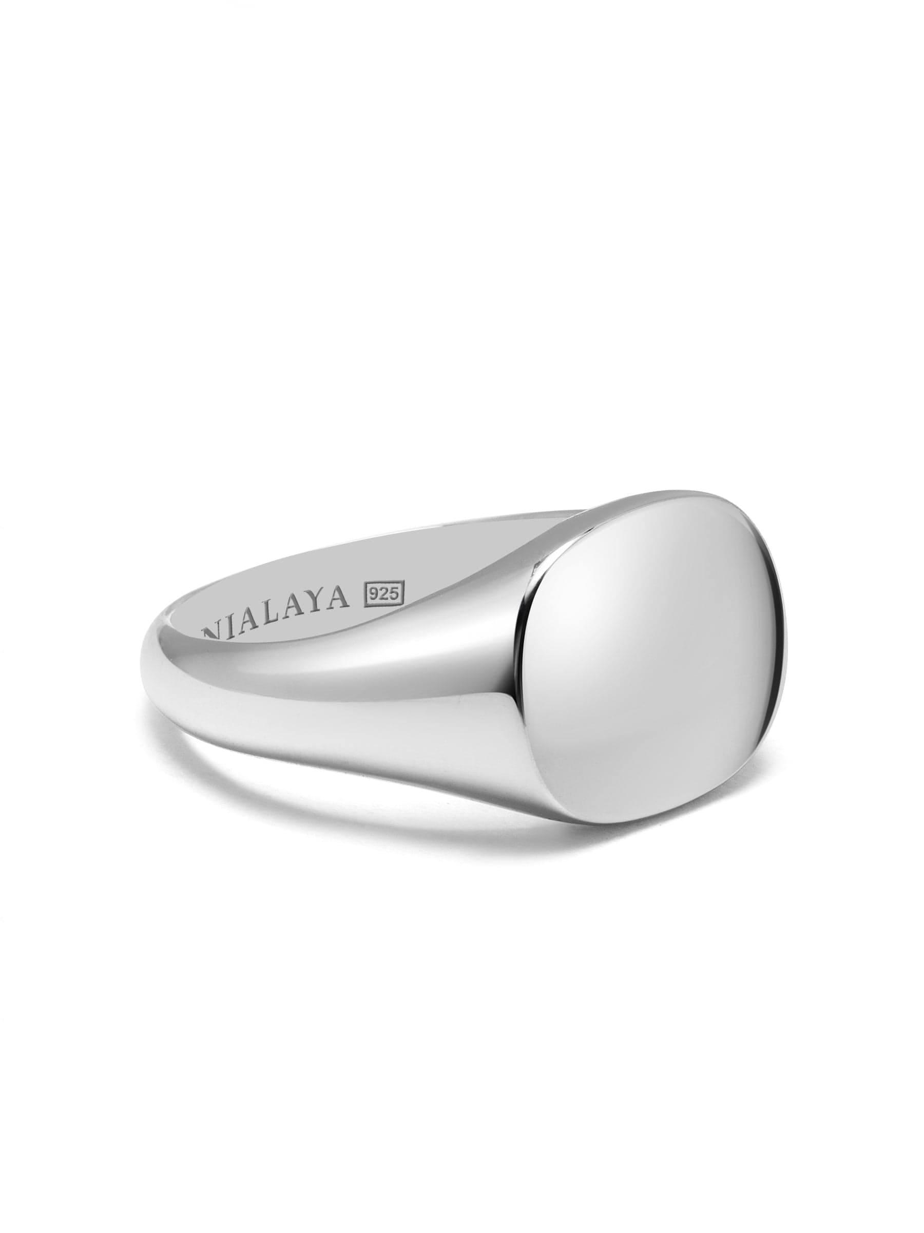 Men's Rectangle Sterling Silver Signet Ring – Nialaya