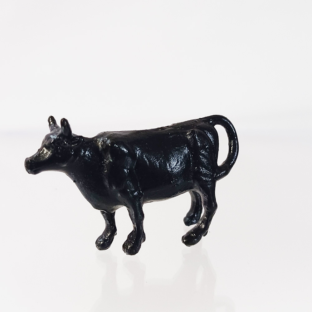 ミニチュア 添配 盆景 蝋型鋳物 銅製 牛（うし） オブジェ 枯山水