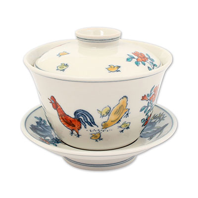 明代斗彩意匠 蓋付罐 陶器 明代斗彩意匠 蓋付罐 陶器